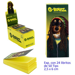 3T. Expositor con 24 libritos de 50 tips 2,5 x 6 cm. «G-Rollz» Reggae