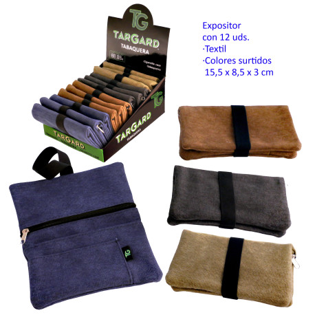 1T. Expositor con 12 bolsas «TG» para picadura colores surtidos