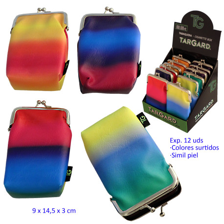 1T. Expositor con 12 tabaqueras «TG» colores surtidos