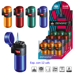 3T. Expositor con 12 encendedores turbo jet «ZL-1 FLAME JET» colores surtidos