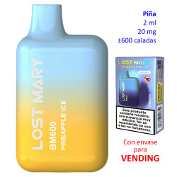 4T. «Elfbar Lost Mary 600» Pineapple Ice 20 mg. VENDING Vaper desechable