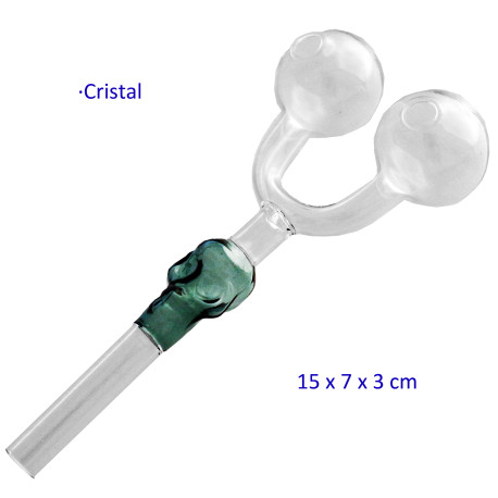 1T. Pipa de cristal 15 x 7 cm.