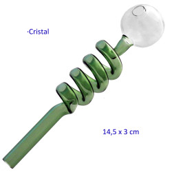 1T. Pipa de cristal 14,5 x 3 cm.