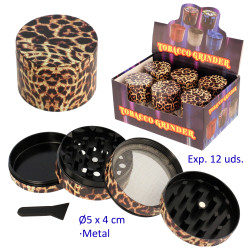1T. Expositor con 12 grinders de metal