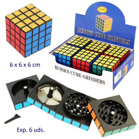 1T. Expositor con 6 grinders cubo
