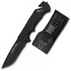 3T. 9 cm. hoja Navaja K25 SEGURIDAD negra