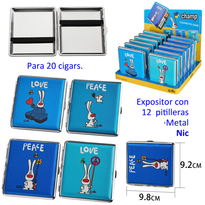3T. Expositor con 12 pitilleras «Champ» Nic para 20 cigarrillos - CIAF, S.L.