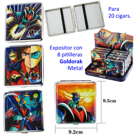 3T. Expositor con 8 pitilleras «Champ» Goldorak para 20 cigarrillos
