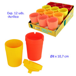 1T. Expositor con 12 ceniceros para coche de colores