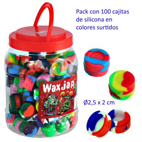 1T. Bote con 100 cajitas de silicona