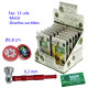 1T. Expositor con 12 sets pipa y grinder