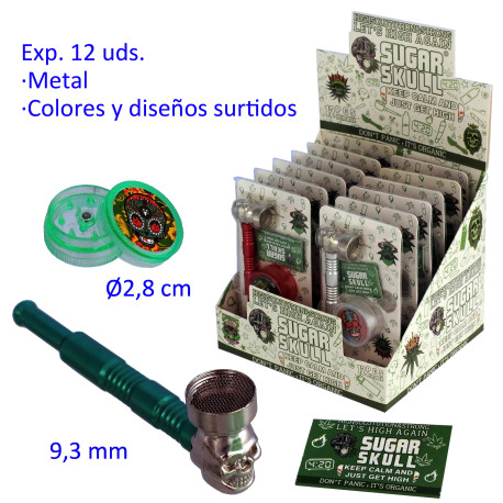 1T. Expositor con 12 sets pipa y grinder
