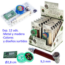1T. Expositor con 12 sets pipa y grinder