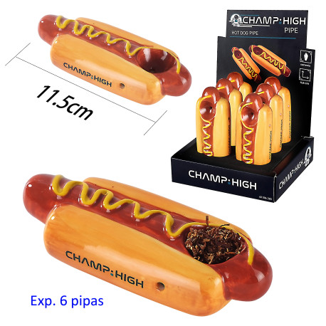 3T. Expositor con 6 pipas «CHAMP-HIGH» Hot dog