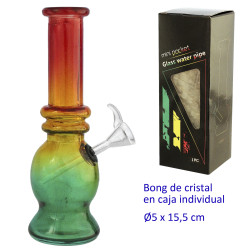 1T. Expositor con 12 Bongs de cristal 15,5 cm.