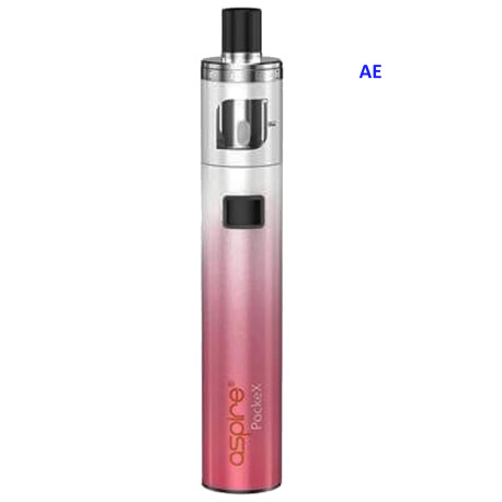 4T. White pink Gradient «Aspire PockeX Pocket AIO»  Starter Kit con repuestos y accesorios