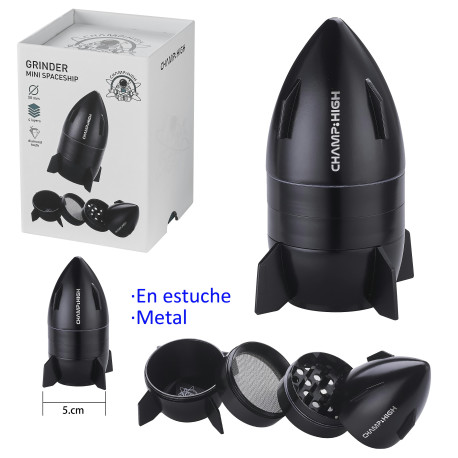 3T. Ø5 cm. grinder aluminio «CHAMP-HIGH» Spaceship negro