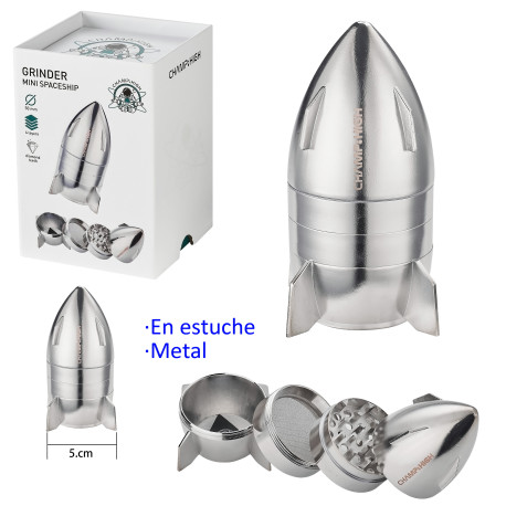 3T. Ø5 cm. grinder aluminio «CHAMP-HIGH» Spaceship plata