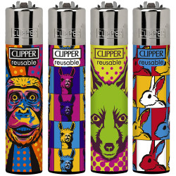 4T. Clipper «ANIMAL PORTRAIT 2» Exp. 48 encendedores