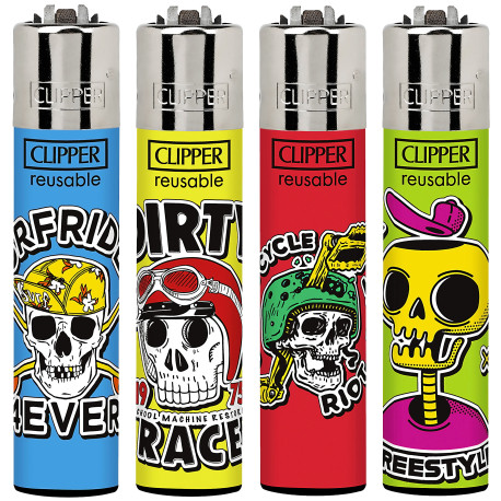 4T. Clipper «SKULLTTOO 2» Exp. 48 encendedores