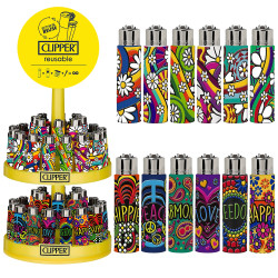 4T. Clipper «HIPPIE RHYTHM» Carrusel 48 encendedores con funda