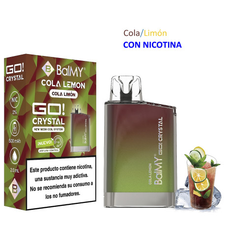 5T. Cola-Lemon 20 mg. «BALMY GO CRYSTAL» Vaper desechable
