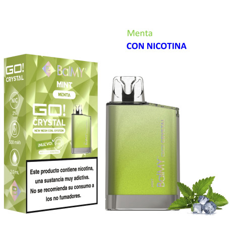 5T. Mint 20 mg. «BALMY GO CRYSTAL» 3x2 Vaper desechable