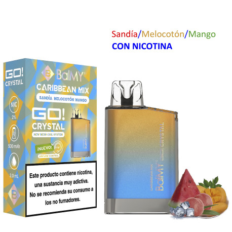 5T. Caribbean Mix 20 mg. «BALMY GO CRYSTAL» 3x2 Vaper desechable
