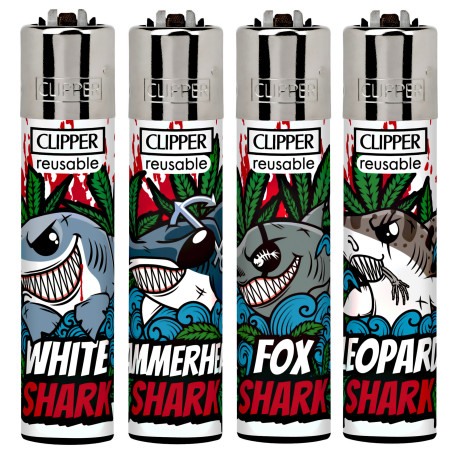 4T. Clipper «SHARK WEED» Exp. 48 encendedores