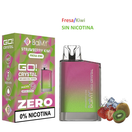 5T. Strawberry-Kiwi 0 mg. «BALMY GO CRYSTAL» 3x2 Vaper desechable