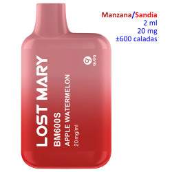 4T. Manzana y Sandía «Lost Mary BM600s» 20 mg. Vaper desechable