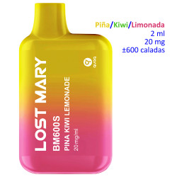 4T. Piña Kiwi Limonada «Lost Mary BM600s» 20 mg. Vaper desechable