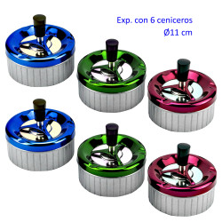 3T. Expositor con 6 ceniceros automáticos 11 cm.