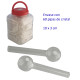 1T. Bote con 60 Pipas de cristal 10 x 3 cm.