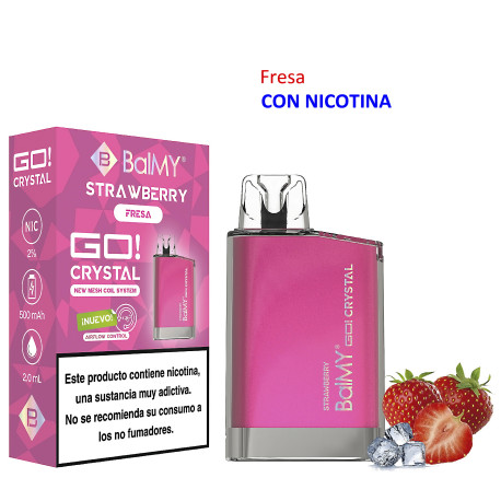 5T. Strawberry 20 mg. «BALMY GO CRYSTAL» 3x2 Vaper desechable