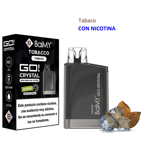 5T. Tobacco 20 mg. «BALMY GO CRYSTAL» 3x2 Vaper desechable