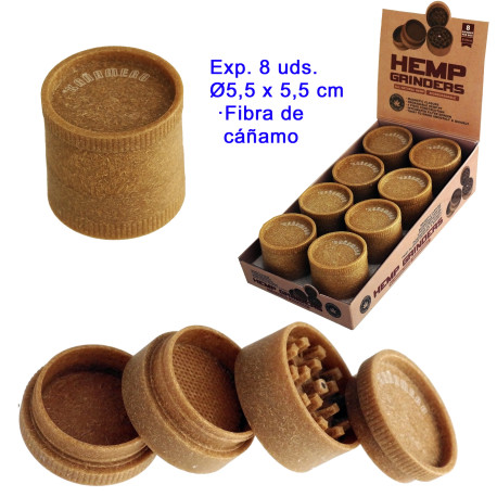 1T. Expositor con 8 grinders 4 partes de fibra de cáñamo Kañamero®