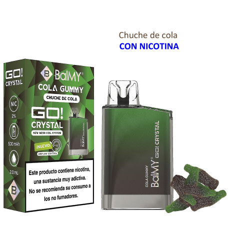 5T. Cola Gummy 20 mg. «BALMY GO CRYSTAL» 3x2 Vaper desechable