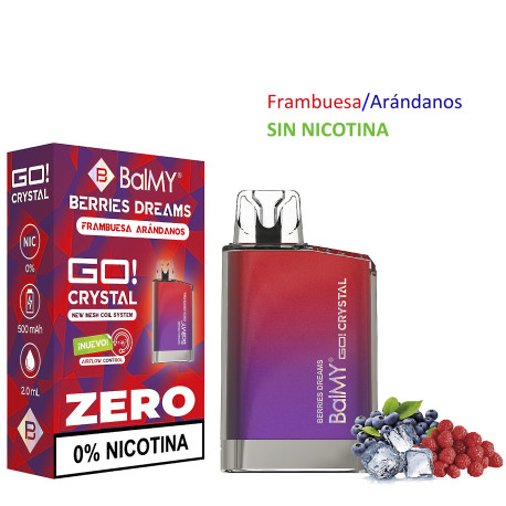 5T. Berries Dreams 0 mg. «BALMY GO CRYSTAL» 3x2 Vaper desechable