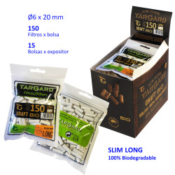 5T. 150 filtros «Slim BIO CRAFT LONG 6 mm.» TarGard Exp. con 15 bolsas