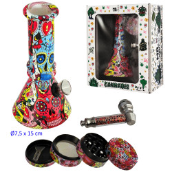 5T. Set con bong, grinder y pipa