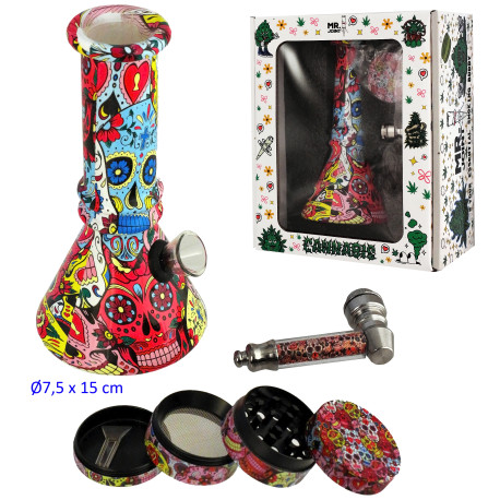 5T. Set con bong, grinder y pipa