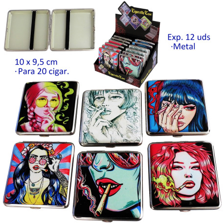 1T. Expositor con 12 pitilleras metal para 20 cigarrillos