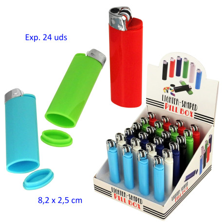 1T. Expositor con 24 botes ocultación con forma de encendedor