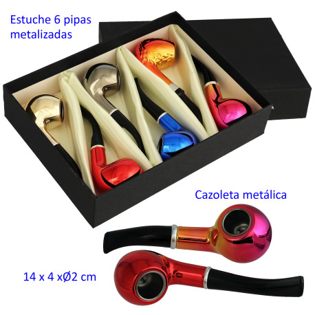 1T. Estuche con 6 cachimbas