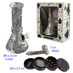 5T. Set con bong, grinder y pipa