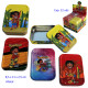 1T. Expositor con 12 cajas de metal 8,5 x 11 x 2,5 cm