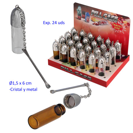 1T. Expositor con 24 botes de cristal