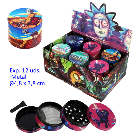 1T. Ø4,8 cm. Expositor con 12 grinder metálicos 4 partes