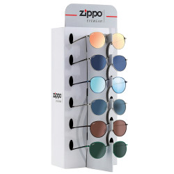 3T. Expositor con 9 gafas del sol «Zippo» UV400 para 6 gafas de sol